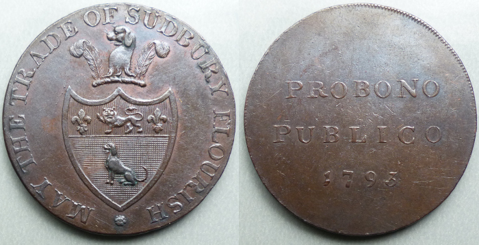 Sudbury PRO BONO PUBLICO 1793 halfpenny